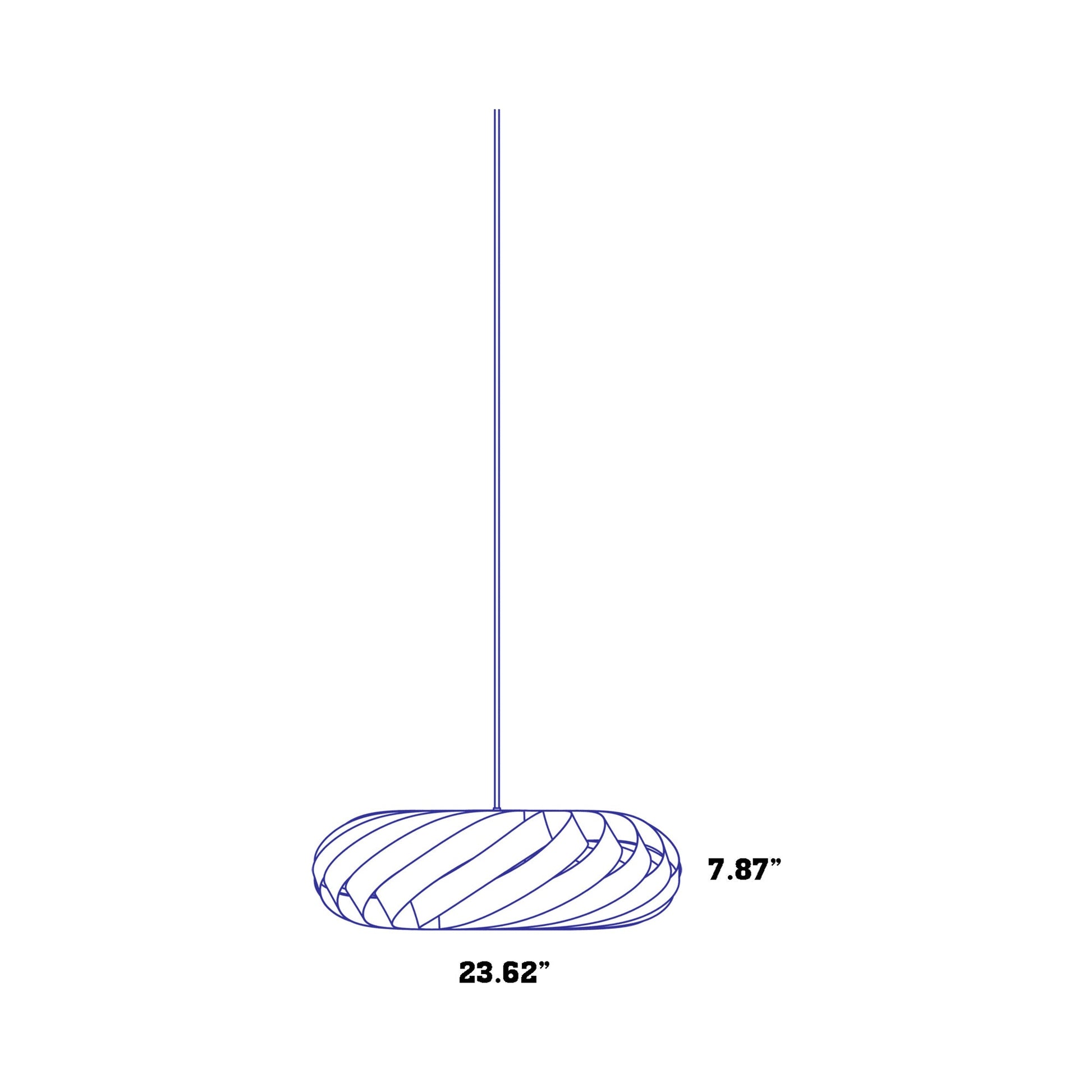 TR5 Pendant Light - line drawing.