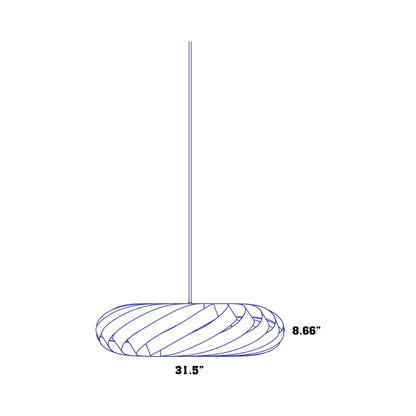 TR5 Pendant Light - line drawing.