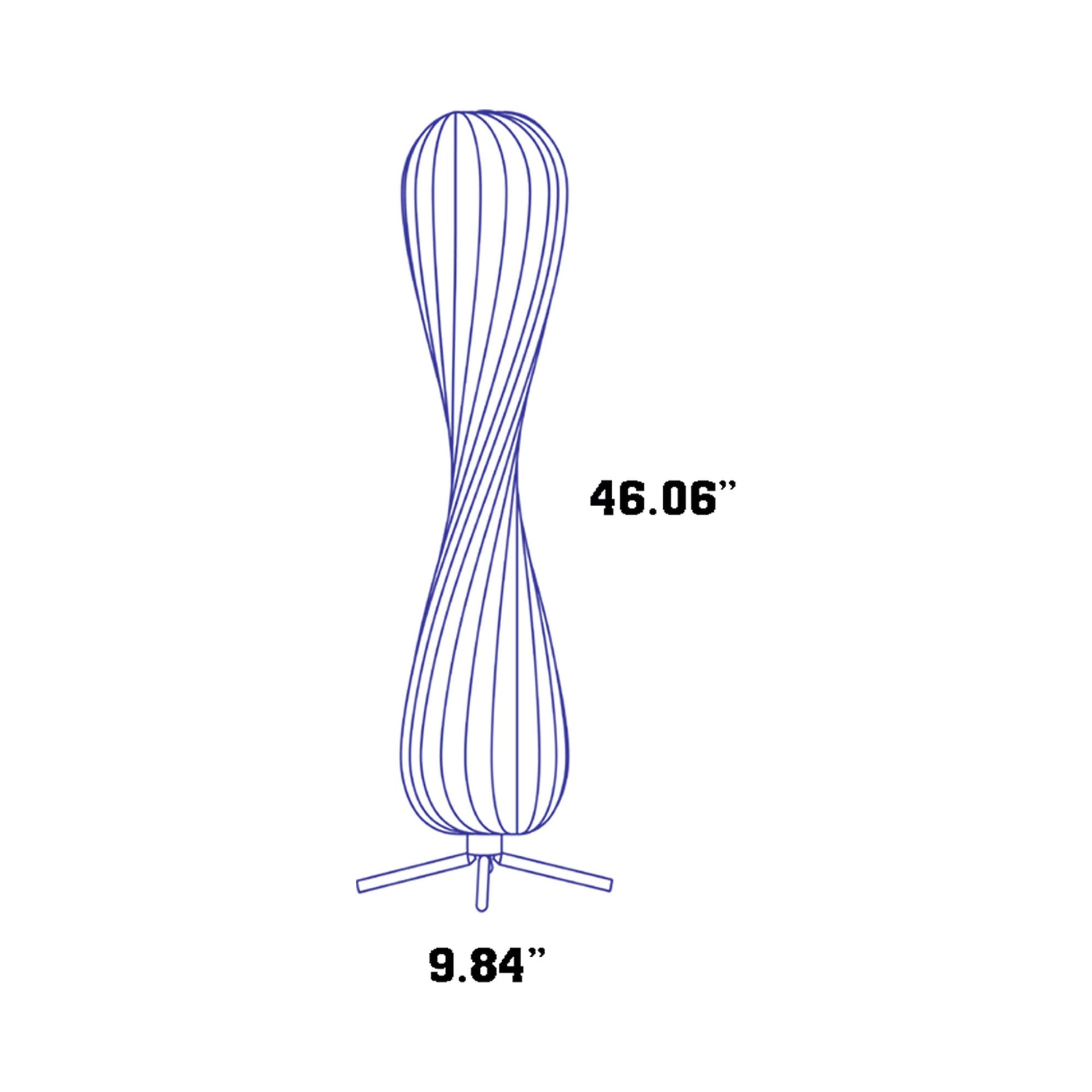 TR7 Floor Lamp - line drawing.