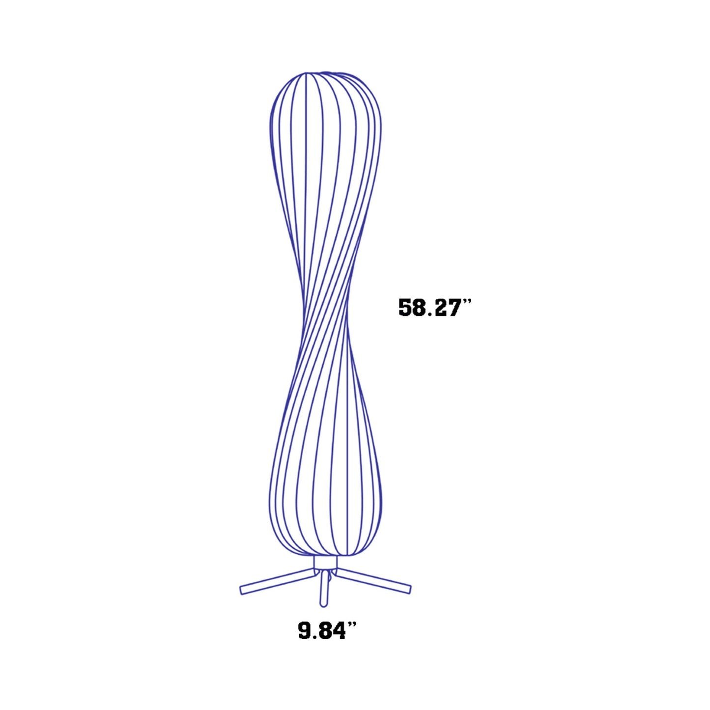 TR7 Floor Lamp - line drawing.