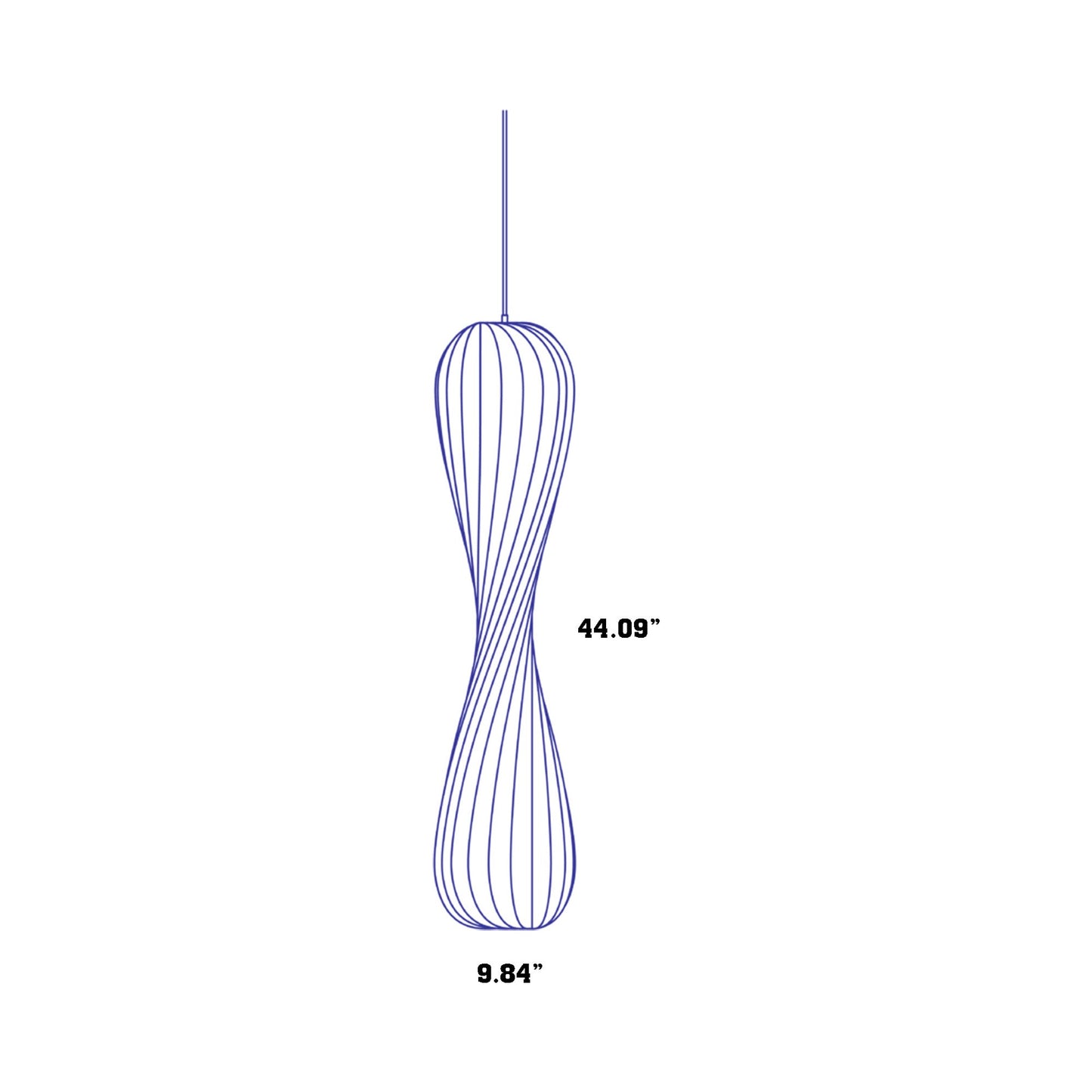TR7 Pendant Light - line drawing.