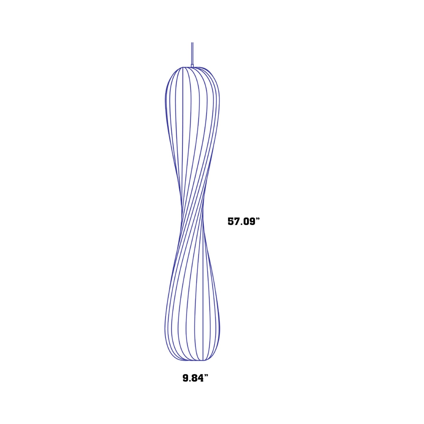 TR7 Pendant Light - line drawing.