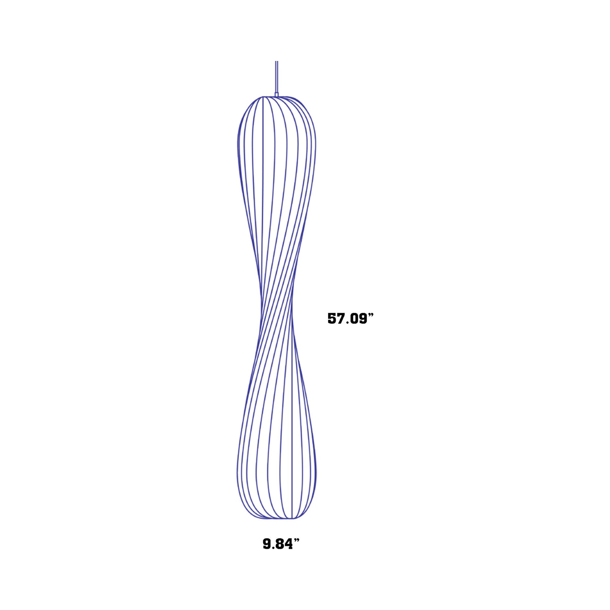 TR7 Pendant Light - line drawing.
