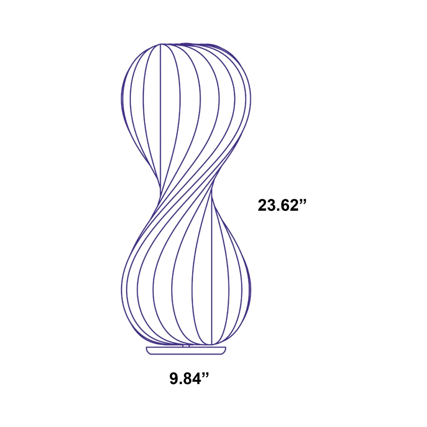 TR7 Table Lamp - line drawing.