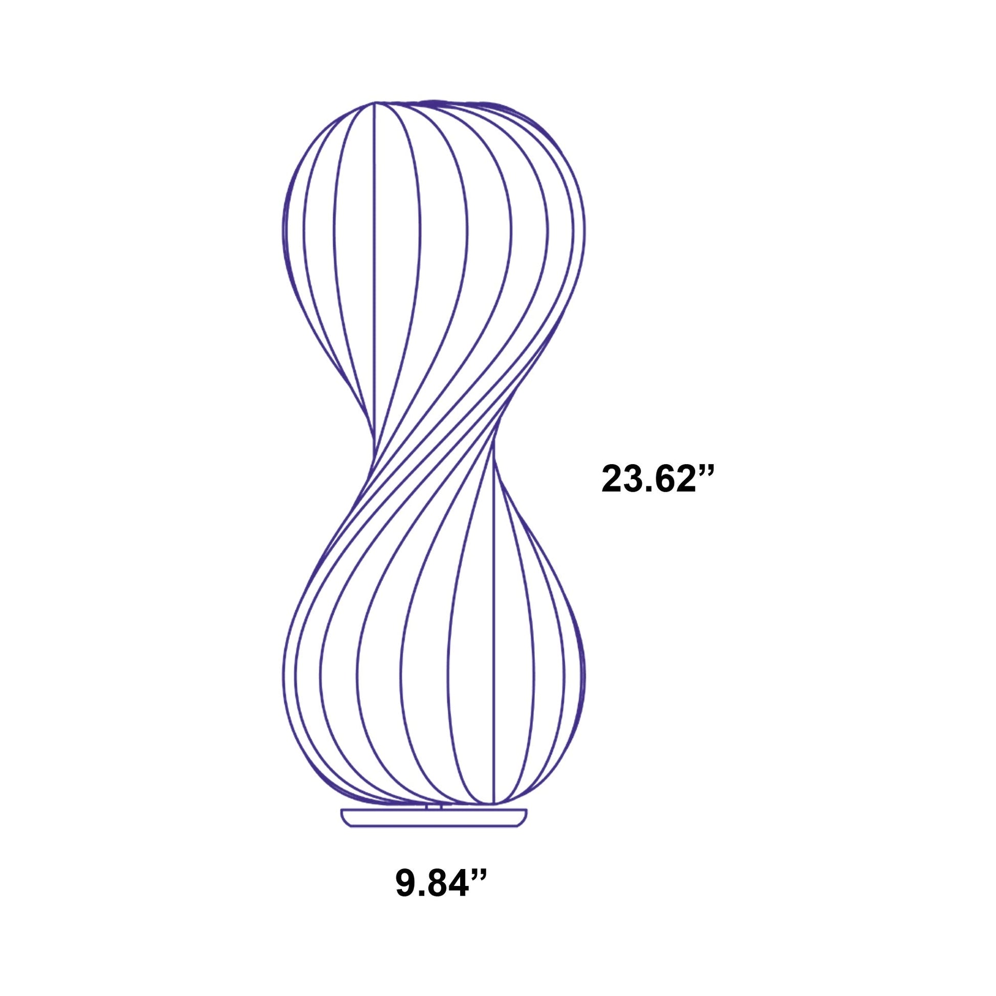 TR7 Table Lamp - line drawing.