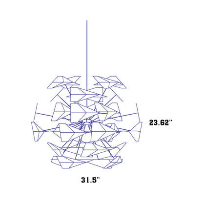 TR747 Pendant Light - line drawing.