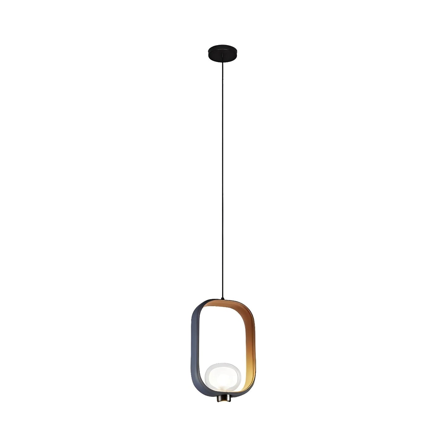 Filipa LED Pendant Light in Blue/Brown.