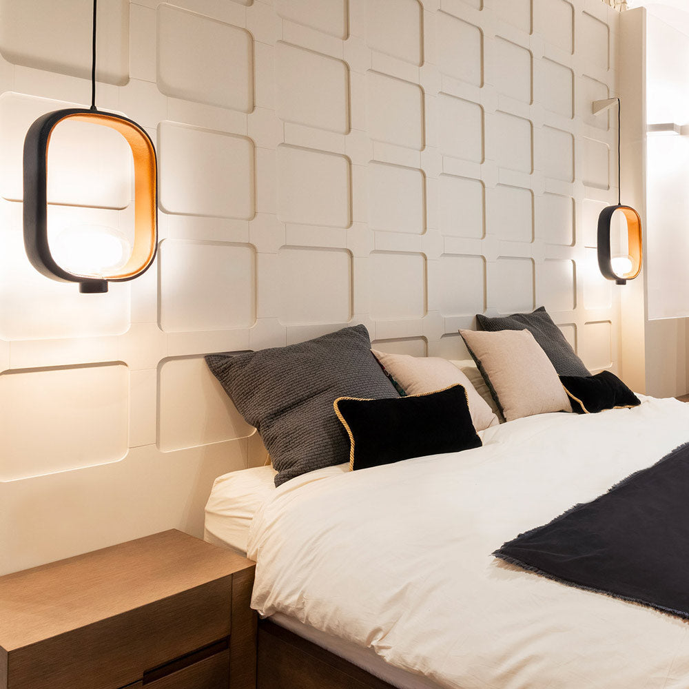 Filipa LED Pendant Light in bedroom.