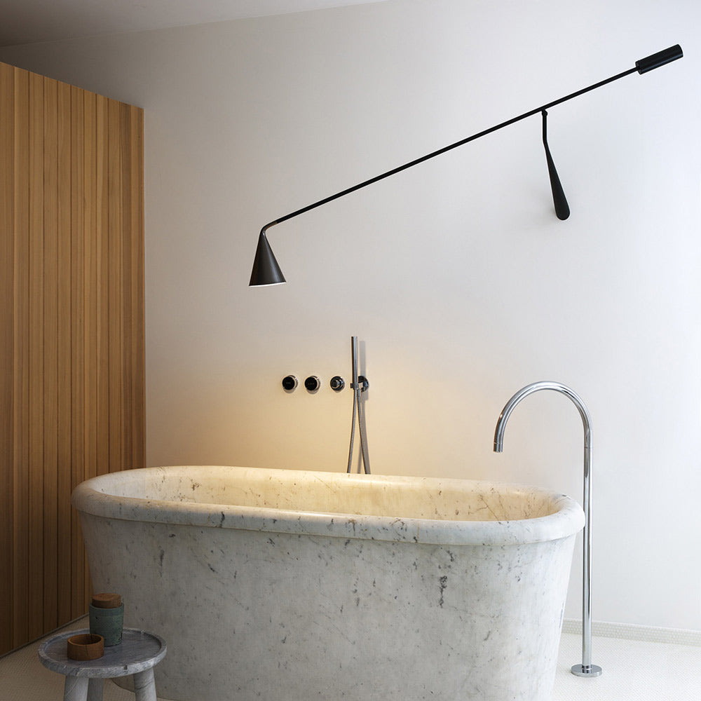 Gordon Adjustable Wall Light in bathroom.