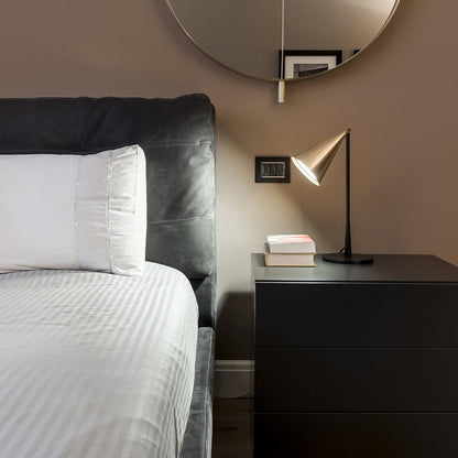 Gordon Table Lamp in bedroom.