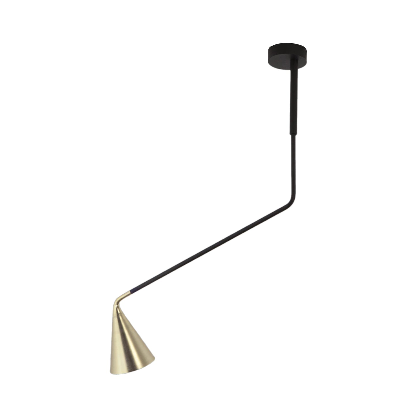 Gordon Telescopic Flush Mount Ceiling Light in Brushed Brass (23.62-Inch).