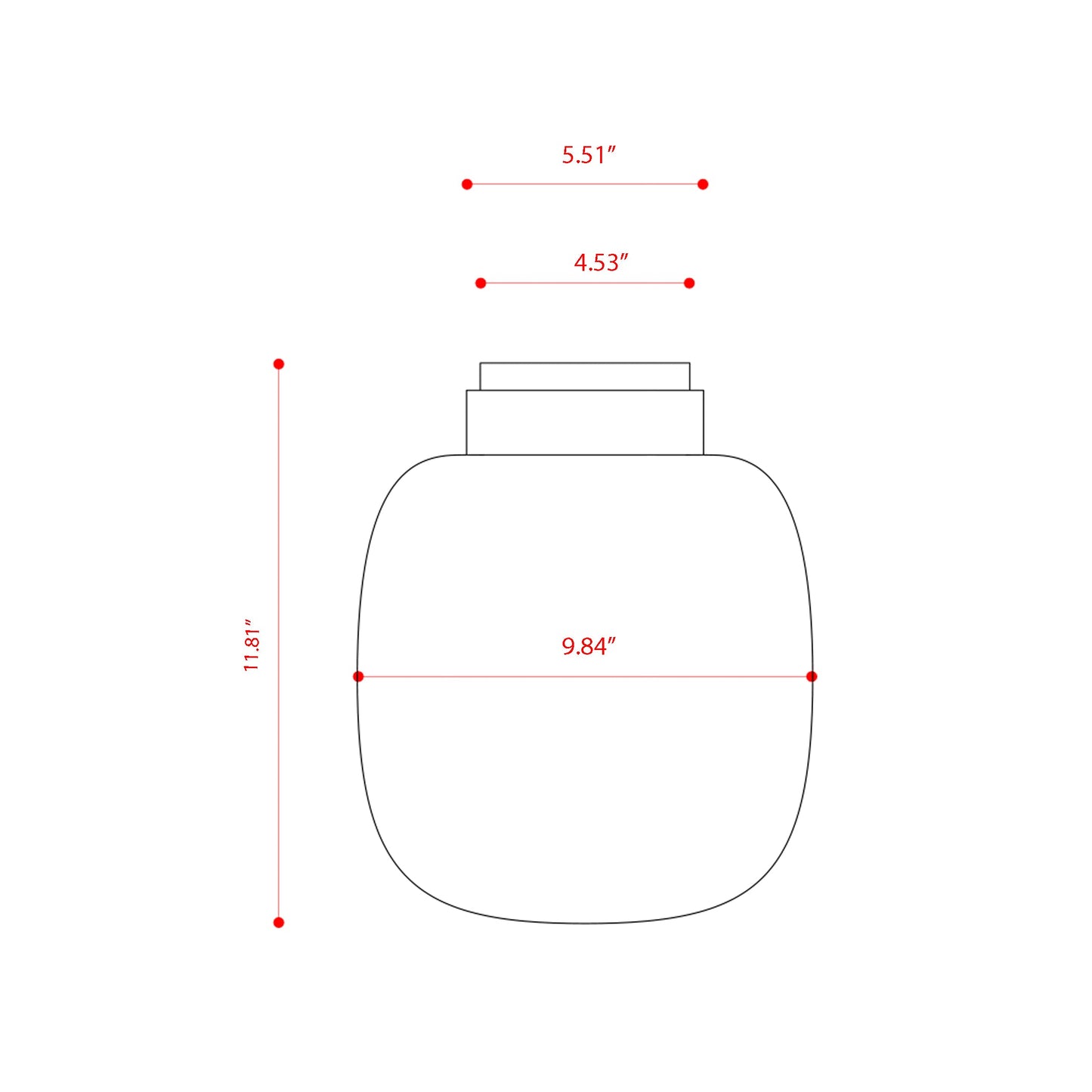 Legier LED Flush Mount Ceiling Light - line drawing.