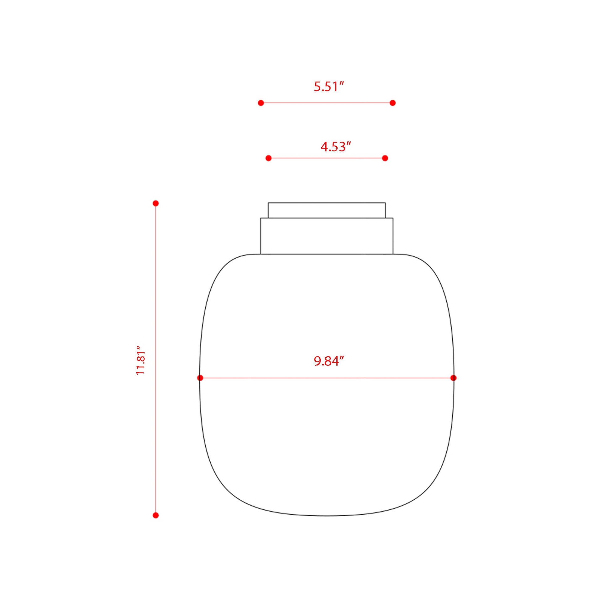 Legier LED Flush Mount Ceiling Light - line drawing.
