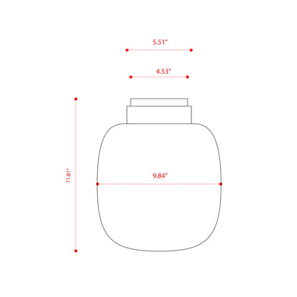 Legier LED Flush Mount Ceiling Light - line drawing.