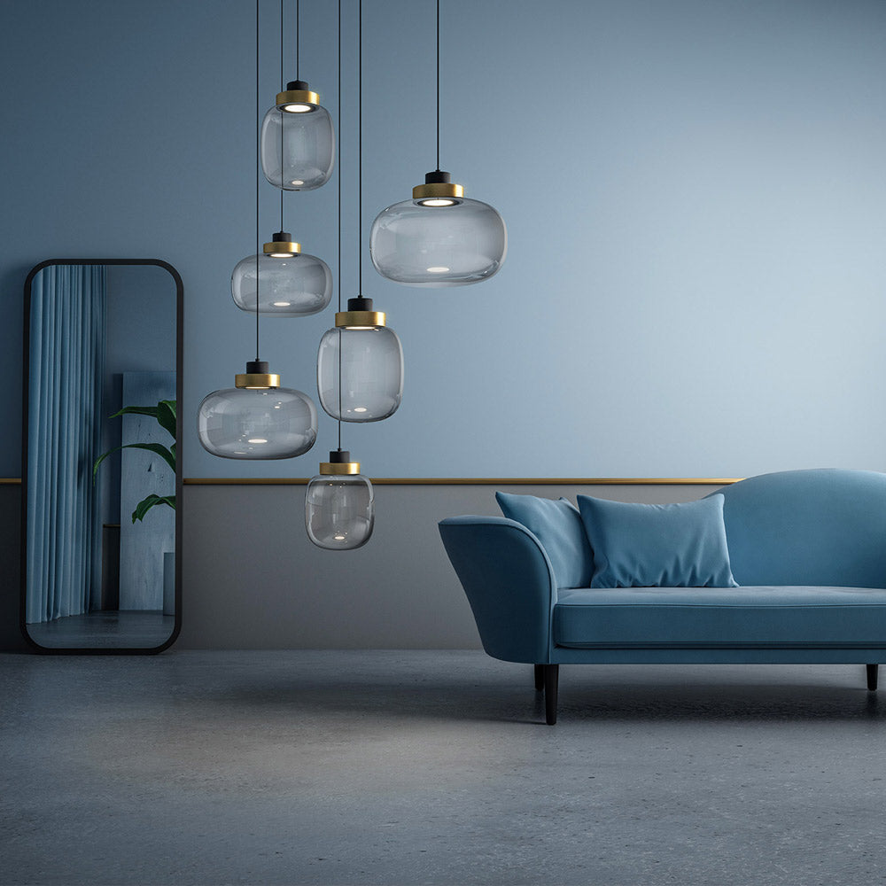 Legier LED Chandelier in living room.