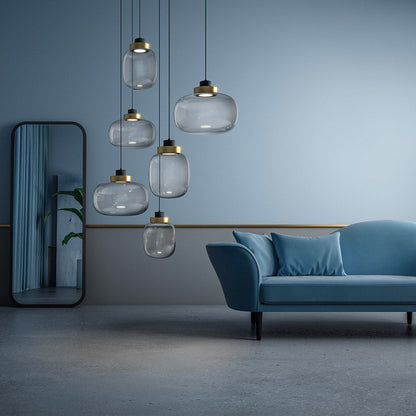 Legier LED Chandelier in living room.