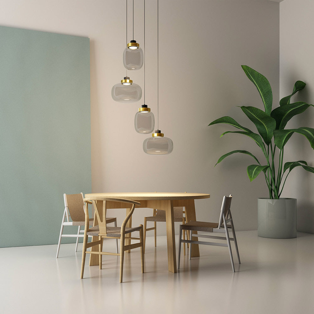 Legier LED Chandelier in dining room.