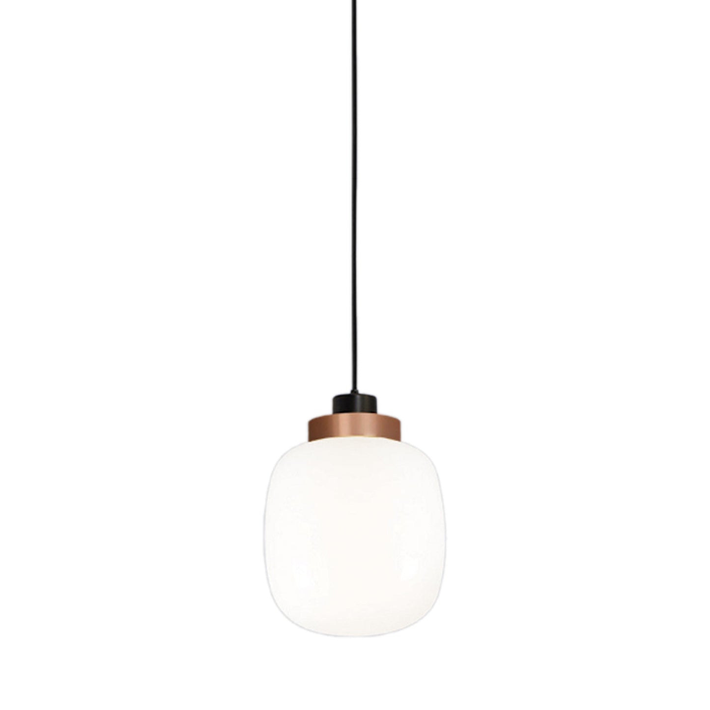 Legier LED Pendant Light in Copper/Opal White Glass (9.84-Inch).