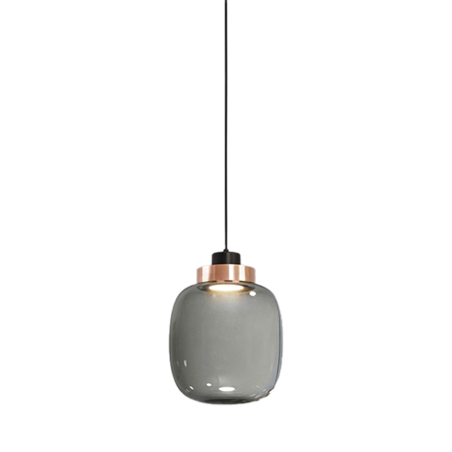 Legier LED Pendant Light in Copper/Smoked Glass (9.84-Inch).