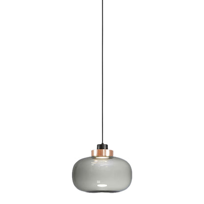 Legier LED Pendant Light in Copper/Smoked Glass (13.78-Inch).
