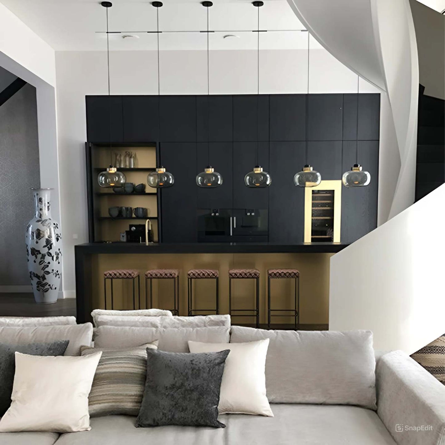 Legier LED Pendant Light in living room.