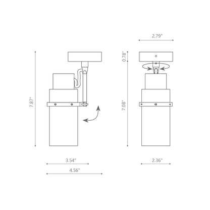 Lei Ceiling / Wall Light - line drawing.