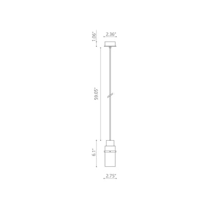 Lei Pendant Light - line drawing.