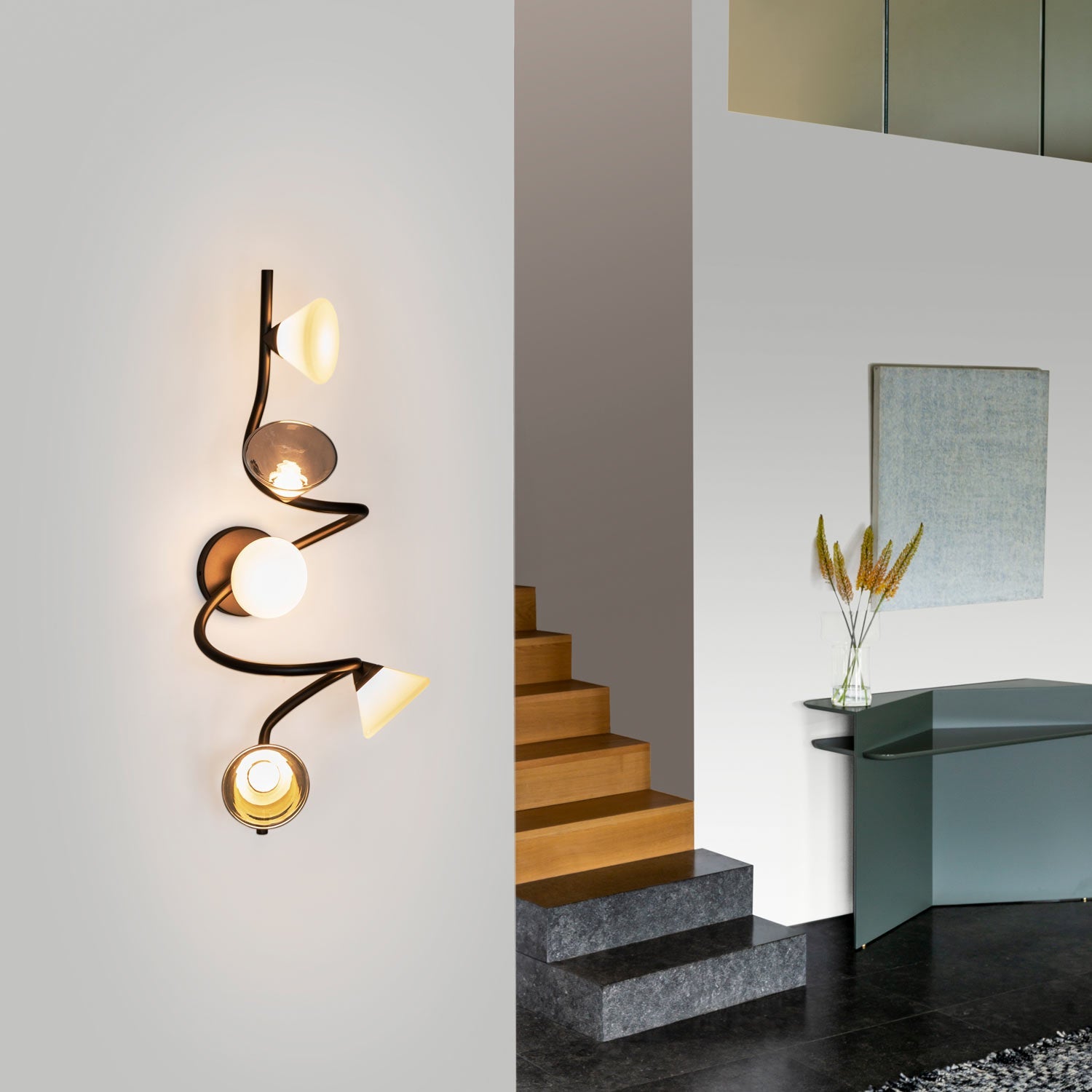 Linfa LED Ceiling / Wall Light in hallway.