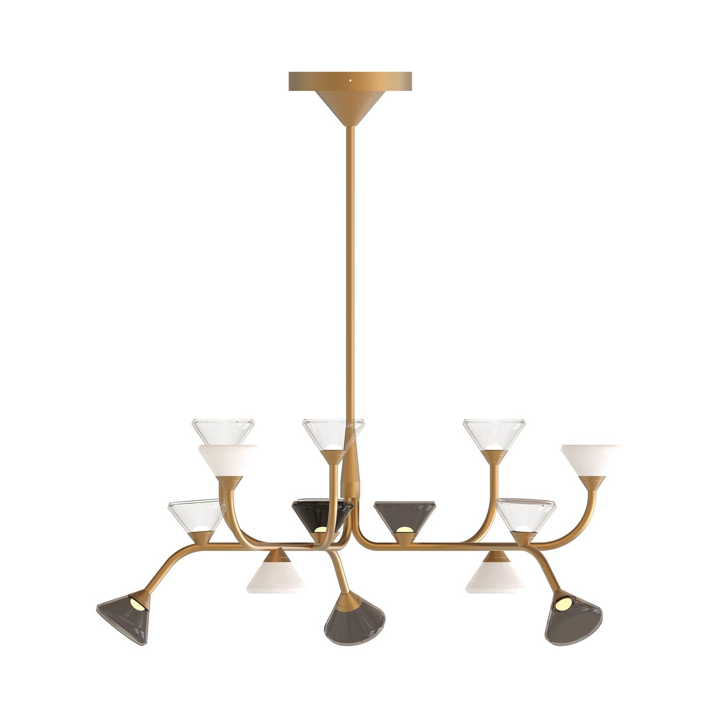Linfa LED Chandelier in Hot Gold (18-Light).
