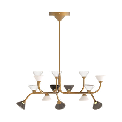 Linfa LED Chandelier in Hot Gold (18-Light).