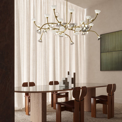 Linfa LED Chandelier in living room.