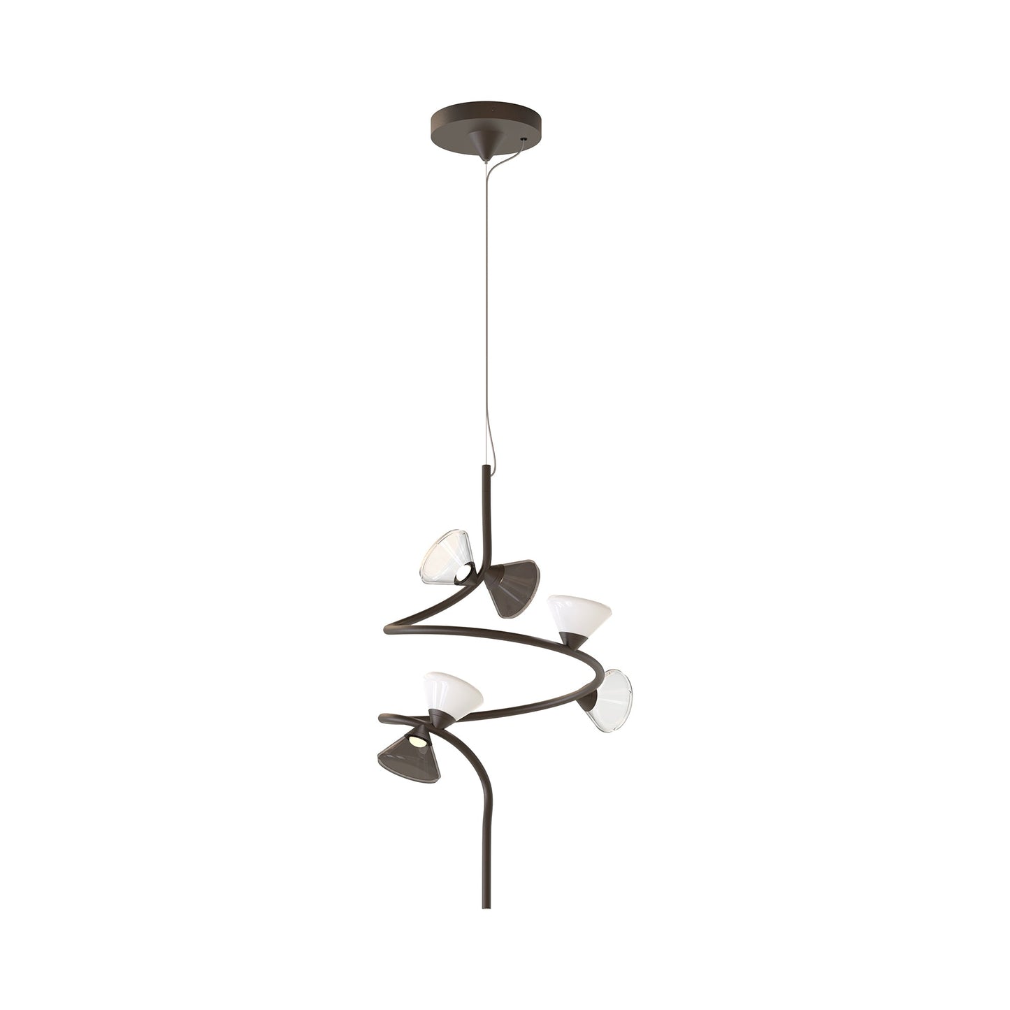 Linfa LED Pendant Light in Titanium (6-Light).
