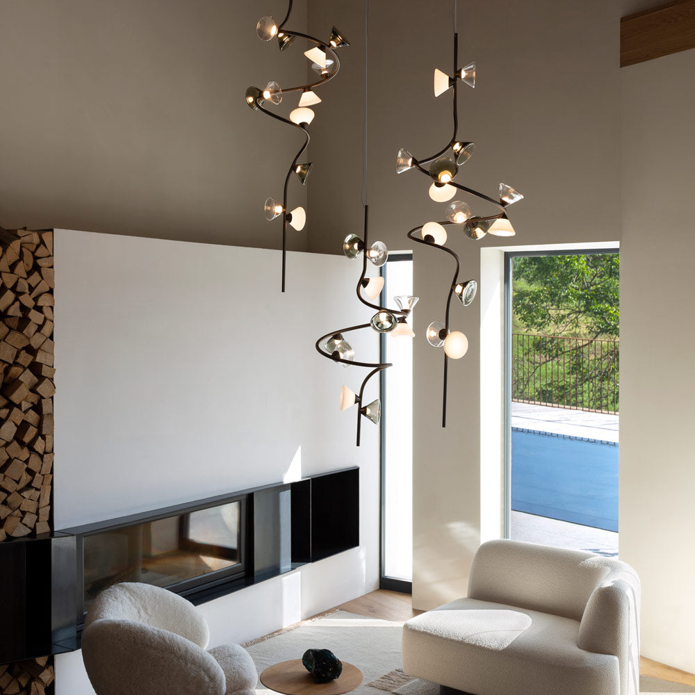 Linfa LED Pendant Light in living room.