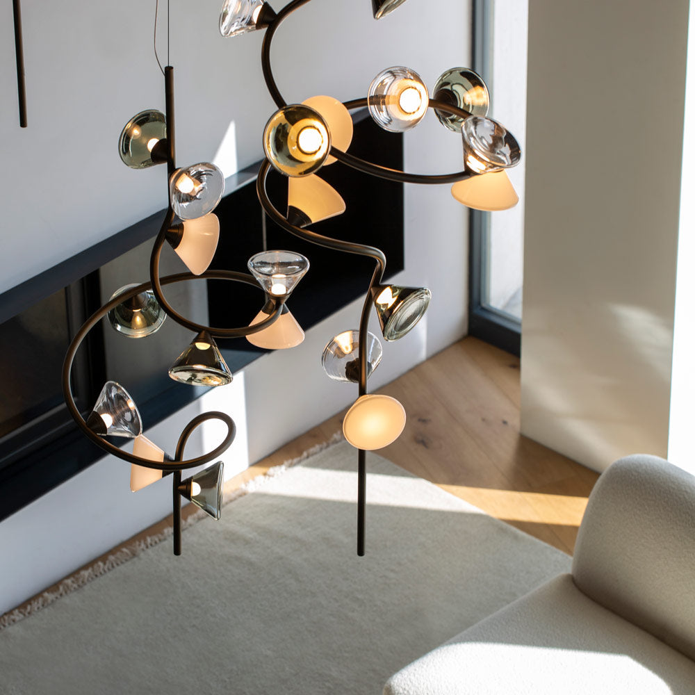 Linfa LED Pendant Light in living room.