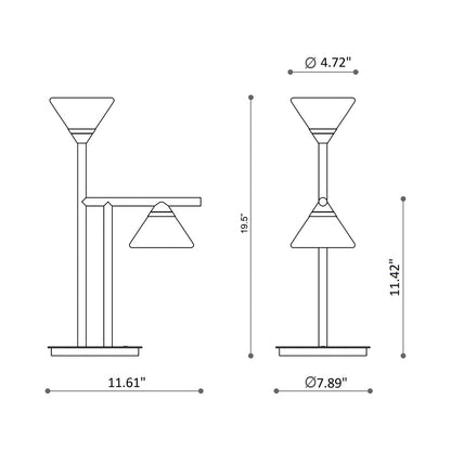 Linfa LED Table Lamp - line drawing.