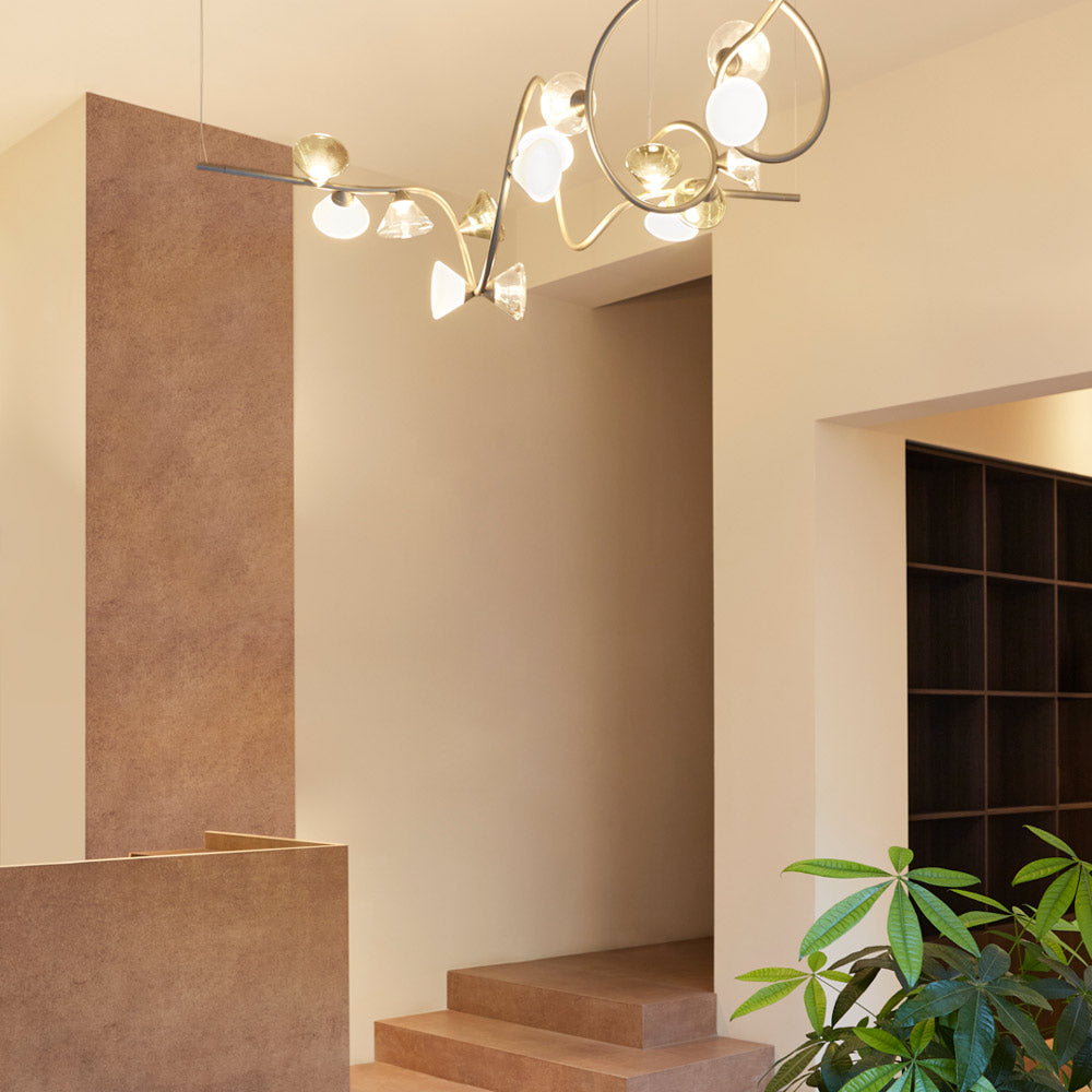 Linfa Linear LED Pendant Light in hallway.