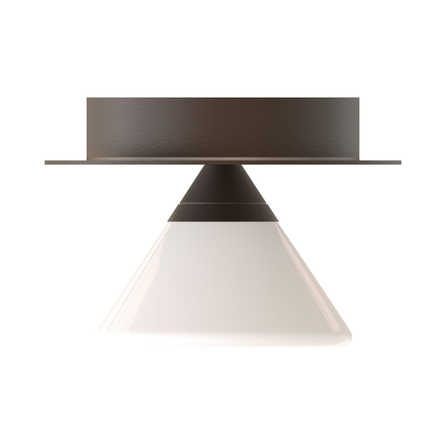 Linfa Round LED Ceiling / Wall Light in White Glass.