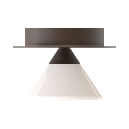 Linfa Round LED Ceiling / Wall Light in White Glass.
