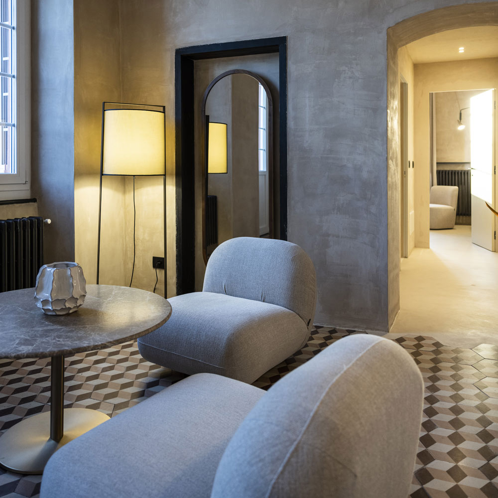 Macao Floor Lamp in living room.