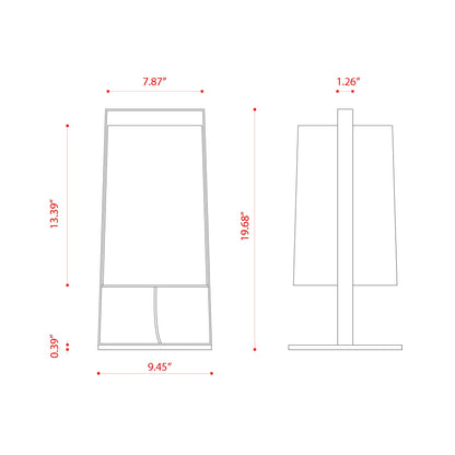 Macao Table Lamp - line drawing.