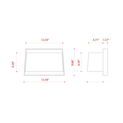 Macao Wall Light - line drawing.