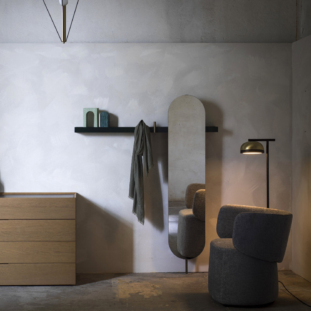 Molly LED Floor Lamp in living room.