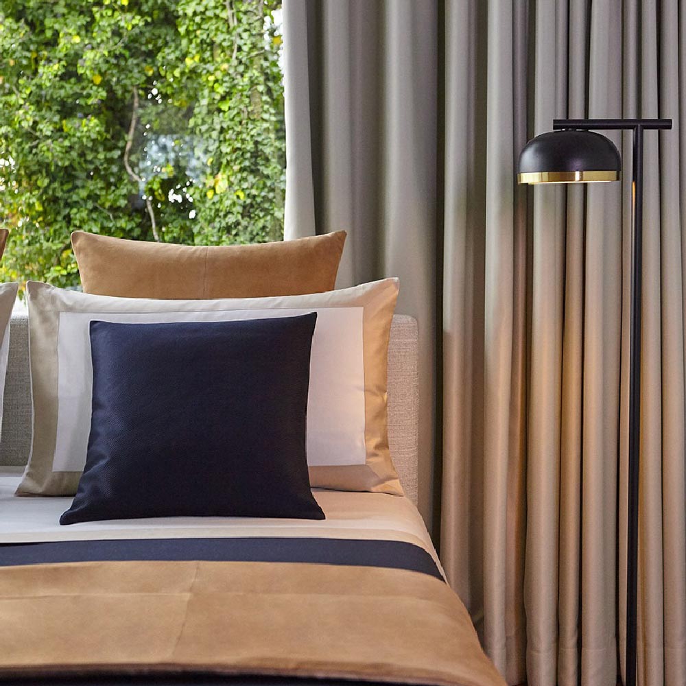 Molly LED Floor Lamp in bedroom.