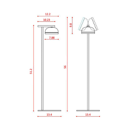 Molly LED Floor Lamp - line drawing.