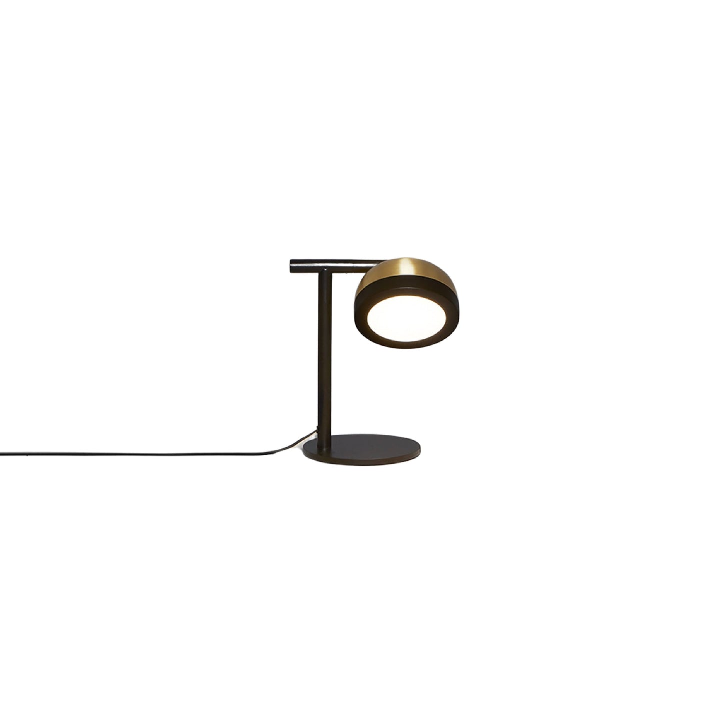 Molly LED Table Lamp in Sand Black/Brushed Brass (11.02-Inch).