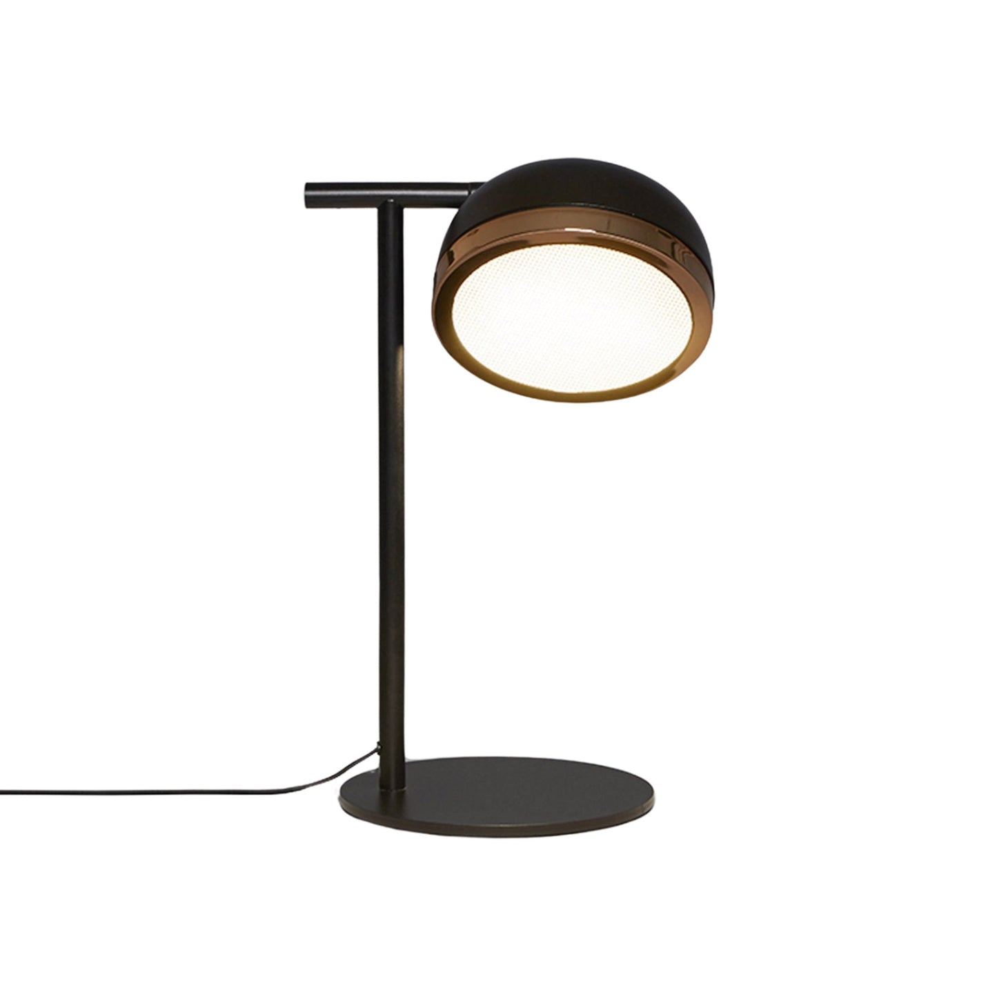 Molly LED Table Lamp in Sand Black/Brushed Brass (18.5-Inch).
