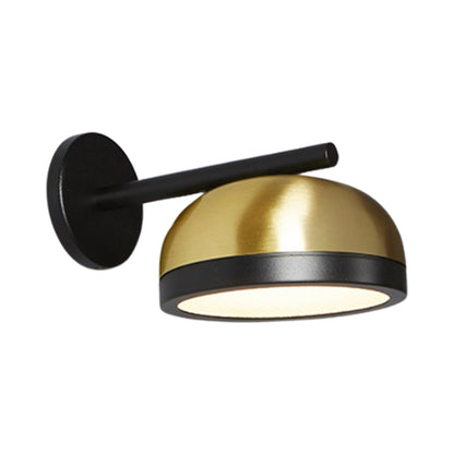 Molly LED Wall Light in Brushed Brass/Sand Black.