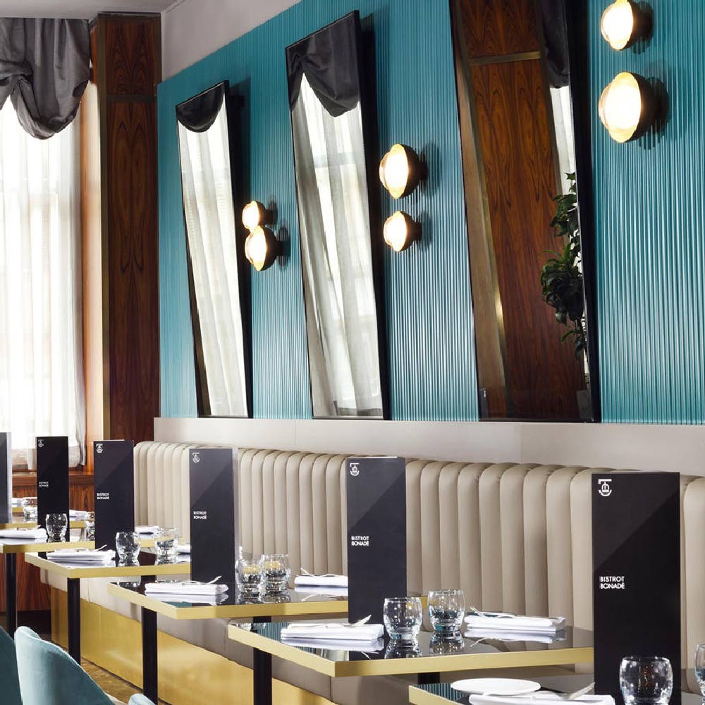Muse Ceiling / Wall Light in restaurant.