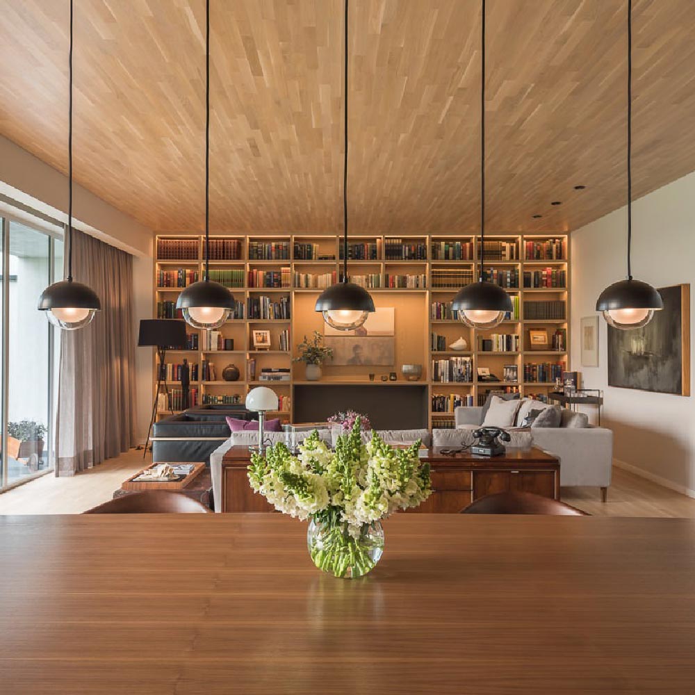Muse Pendant Light in living room.