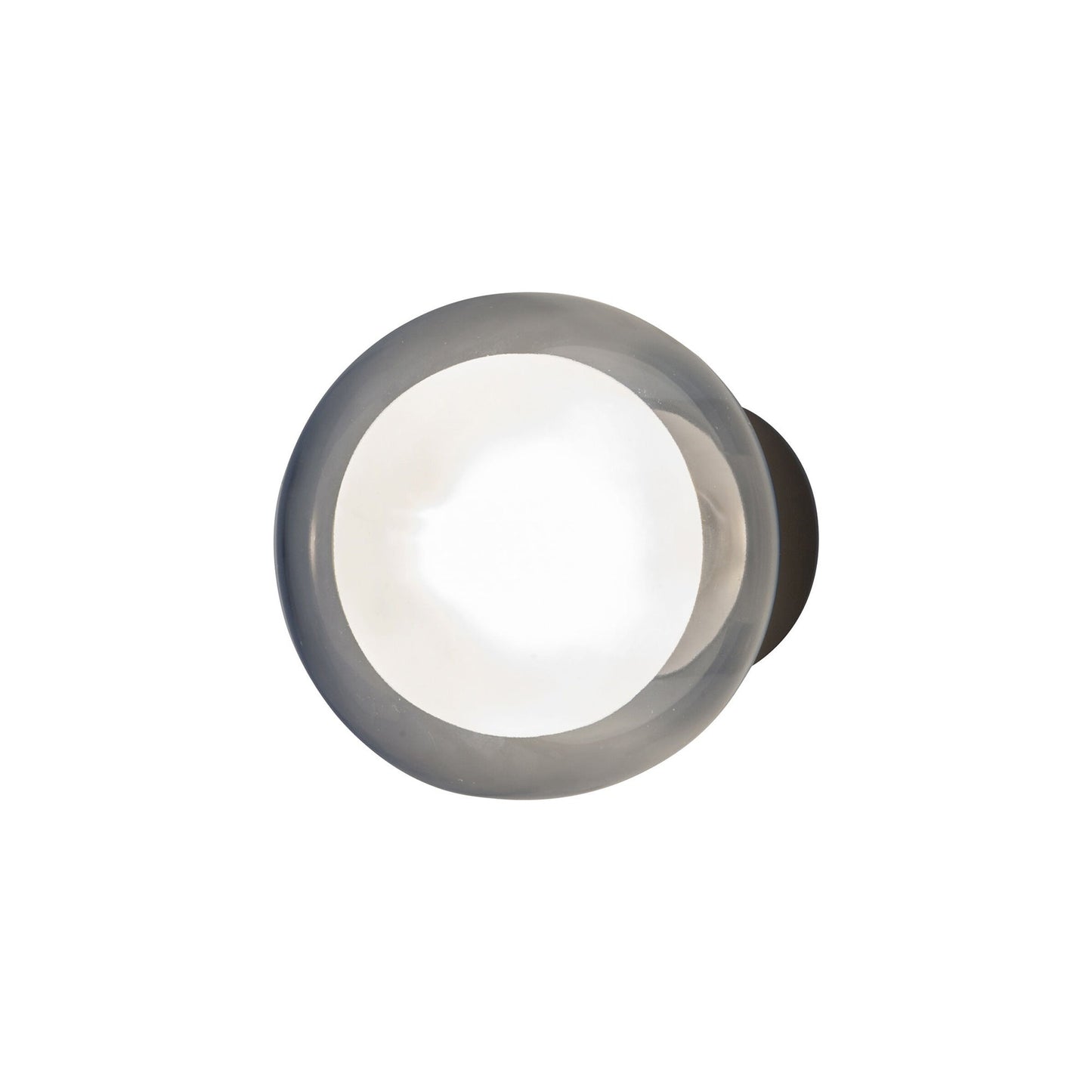 Nabila Ceiling / Wall Light in Black Chrome/Smoked Glass (4.72-Inch).